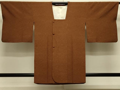 平和屋着物＃道行コート　ろうけつ染め　菱文　正絹　逸品　CABJ5543in