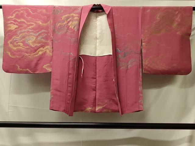 平和屋着物＃羽織　寿光織　霞文　金銀糸　正絹　逸品　CABJ5546in