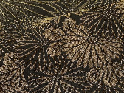 平和屋着物＃羽織　寿光織　菊づくし　黒地　金銀糸　正絹　逸品　CABJ5557in