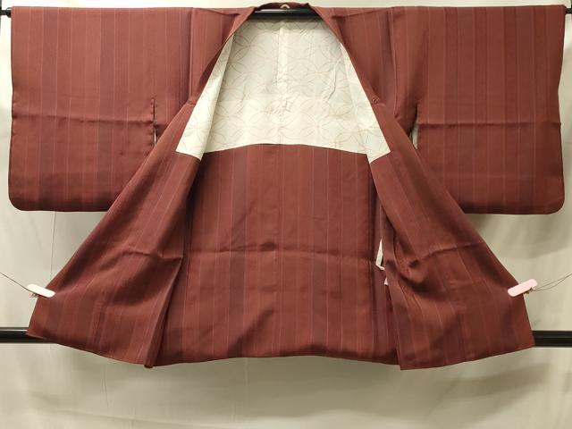 平和屋着物＃道行コート　花唐草間道　正絹　逸品　CABJ5560in