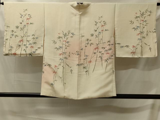 平和屋着物＃羽織　笹竹文　暈し染め　正絹　逸品　CABJ5563in