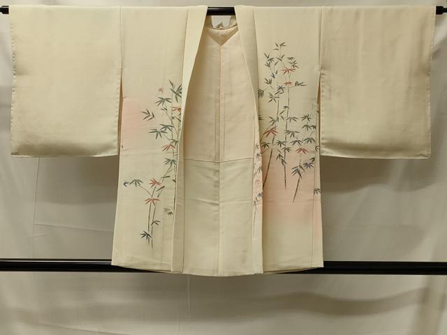 平和屋着物＃羽織　笹竹文　暈し染め　正絹　逸品　CABJ5563in