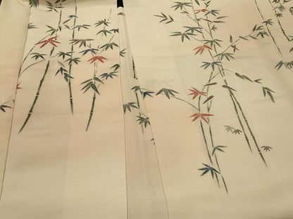平和屋着物＃羽織　笹竹文　暈し染め　正絹　逸品　CABJ5563in