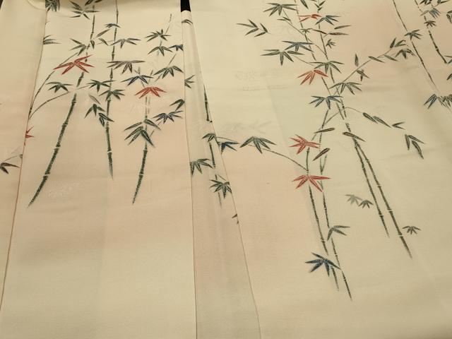 平和屋着物＃羽織　笹竹文　暈し染め　正絹　逸品　CABJ5563in
