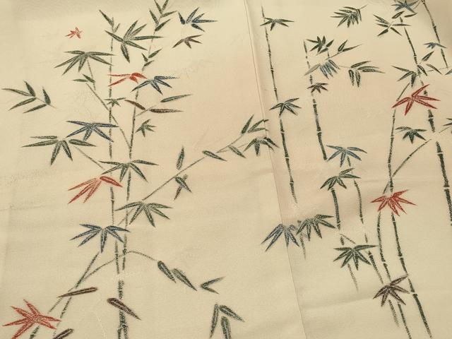 平和屋着物＃羽織　笹竹文　暈し染め　正絹　逸品　CABJ5563in