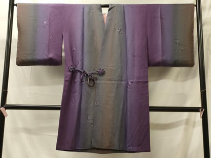 平和屋着物＃道中着　総刺繍　吹き寄せ文　暈し染め　ロング丈　正絹　逸品　未使用　CABJ5569in