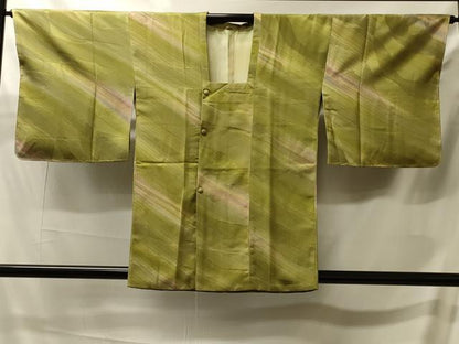 平和屋着物＃道行コート　斜線文　暈し染め　正絹　逸品　未使用　CABJ5573in