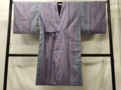 平和屋着物＃道中着　リバーシブル　変わり間道　暈し染め　黒地　ロング丈　正絹　逸品　CABJ5575in