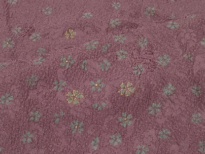 平和屋着物＃道中着　単衣　小花文　金彩　ロング丈　正絹　逸品　CABJ5576in