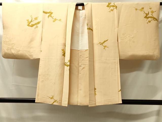 平和屋着物＃羽織　地紋起こし　枝花文　正絹　逸品　CABJ5579in