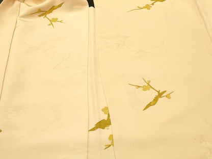 平和屋着物＃羽織　地紋起こし　枝花文　正絹　逸品　CABJ5579in