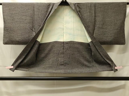 平和屋着物＃羽織　芝文　大小あられ　黒地　正絹　逸品　未使用　CABJ5580in