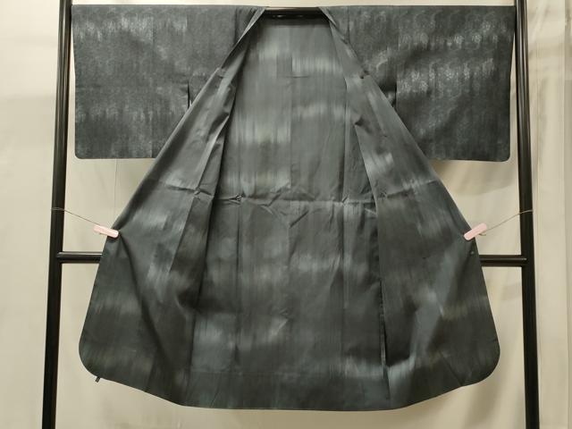平和屋着物＃道行コート　リバーシブル　更紗花地紋　ロング丈　正絹　逸品　CABJ5582in
