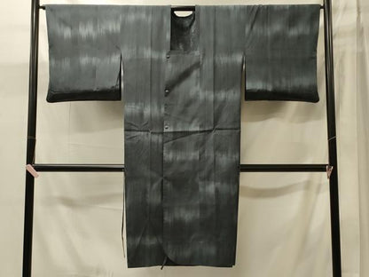 平和屋着物＃道行コート　リバーシブル　更紗花地紋　ロング丈　正絹　逸品　CABJ5582in