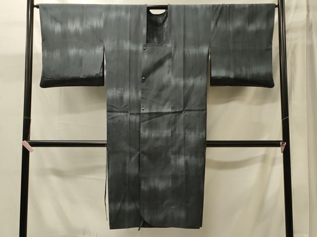 平和屋着物＃道行コート　リバーシブル　更紗花地紋　ロング丈　正絹　逸品　CABJ5582in