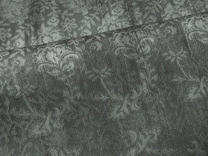 平和屋着物＃道行コート　リバーシブル　更紗花地紋　ロング丈　正絹　逸品　CABJ5582in