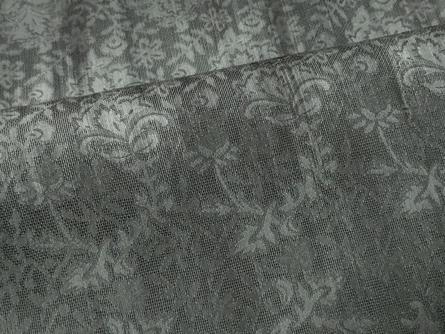 平和屋着物＃道行コート　リバーシブル　更紗花地紋　ロング丈　正絹　逸品　CABJ5582in