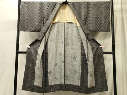 平和屋着物＃道中着　菱文　正絹　逸品　未使用　CABJ5583in