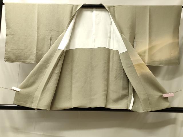 平和屋着物＃道行コート　遠山文　暈し染め　鬼しぼ縮緬　正絹　逸品　CABJ5587in