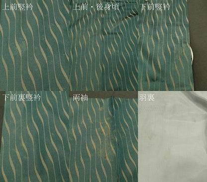 平和屋着物＃道行コート　雨コート　単衣　変わり縞　ロング丈　洗える着物　CABJ5590in