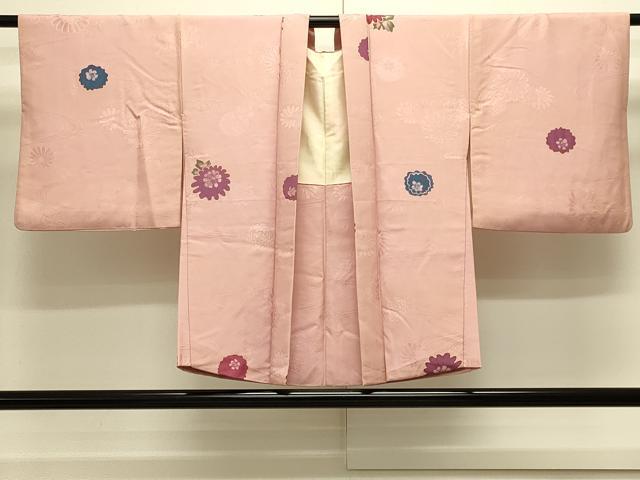 平和屋着物＃羽織　地紋起こし　草花文　正絹　逸品　CABJ5600in