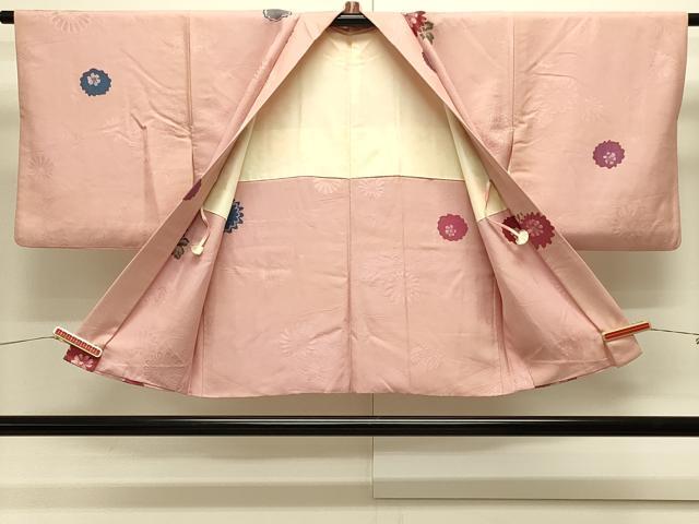 平和屋着物＃羽織　地紋起こし　草花文　正絹　逸品　CABJ5600in