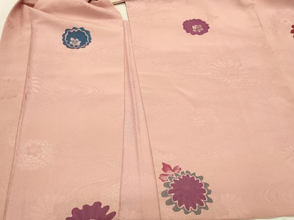 平和屋着物＃羽織　地紋起こし　草花文　正絹　逸品　CABJ5600in