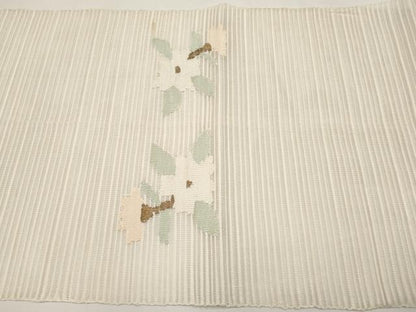 平和屋着物＊夏物　八寸名古屋帯　絽綴れ　草花文　正絹　逸品　CABJ5604tx