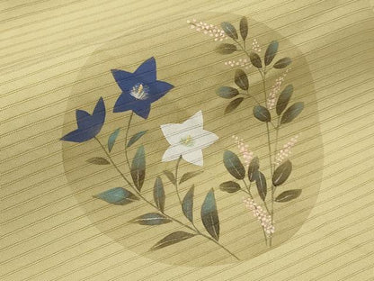 平和屋着物＊夏物　絽塩瀬　九寸名古屋帯　手描き　花丸文　金彩　正絹　逸品　CABJ5614tx