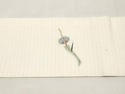 平和屋着物＊夏物　九寸名古屋帯　総刺繍　風鈴　金魚　CABJ5619tx