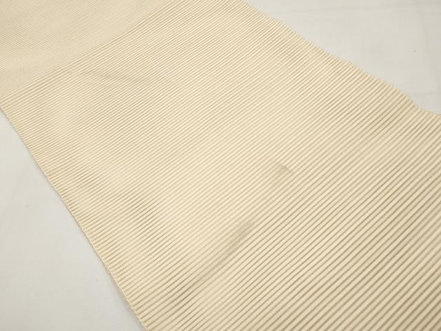 平和屋着物＊夏物　八寸名古屋帯　絽綴れ　丁子色　正絹　逸品　CABJ5623tx