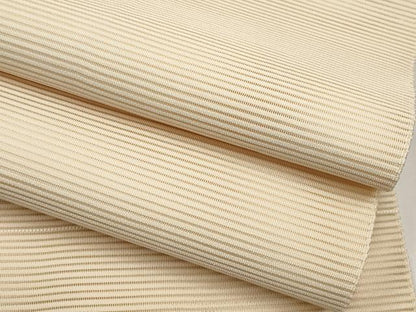 平和屋着物＊夏物　八寸名古屋帯　絽綴れ　丁子色　正絹　逸品　CABJ5623tx
