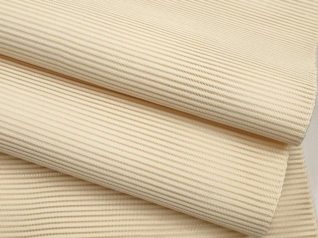 平和屋着物＊夏物　八寸名古屋帯　絽綴れ　丁子色　正絹　逸品　CABJ5623tx