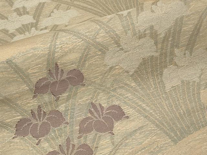 平和屋着物＊夏物　全通柄　本袋帯　杜若　銀糸　正絹　逸品　CABJ5631tx