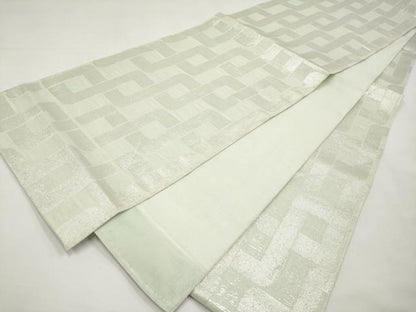 平和屋着物＊夏物　全通柄　本袋帯　抽象文　銀糸　正絹　逸品　CABJ5645tx