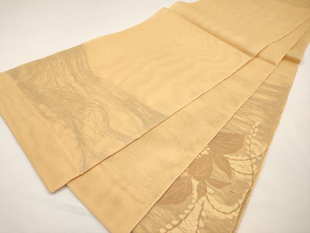 平和屋着物＊夏物　太鼓柄袋帯　枝花文　正絹　逸品　CABJ5647tx