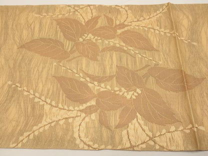 平和屋着物＊夏物　太鼓柄袋帯　枝花文　正絹　逸品　CABJ5647tx