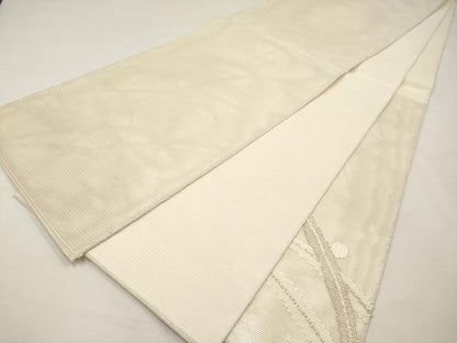 平和屋着物＊夏物　太鼓柄袋帯　露芝文　銀糸　正絹　逸品　CABJ5648tx