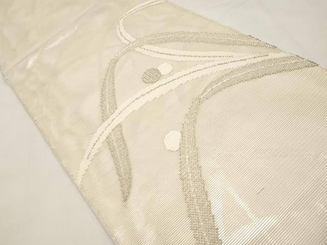 平和屋着物＊夏物　太鼓柄袋帯　露芝文　銀糸　正絹　逸品　CABJ5648tx