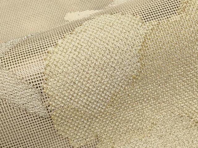平和屋着物＊夏物　太鼓柄袋帯　蔦の葉文　金銀糸　正絹　逸品　CABJ5649tx