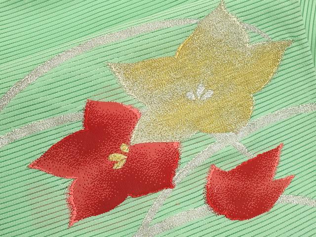 平和屋着物＊夏物　八寸名古屋帯　絽綴れ　桔梗　金銀糸　正絹　逸品　CABJ5653tx