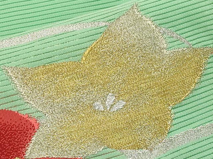 平和屋着物＊夏物　八寸名古屋帯　絽綴れ　桔梗　金銀糸　正絹　逸品　CABJ5653tx