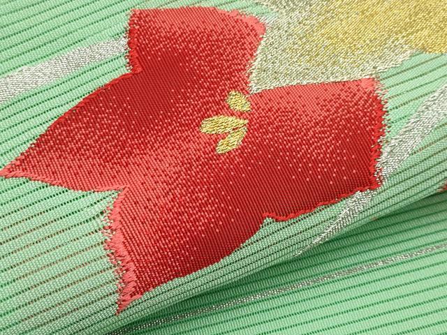 平和屋着物＊夏物　八寸名古屋帯　絽綴れ　桔梗　金銀糸　正絹　逸品　CABJ5653tx