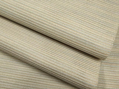 平和屋着物＊夏物　八寸名古屋帯　絽綴れ　横縞　銀糸　正絹　逸品　CABJ5654tx