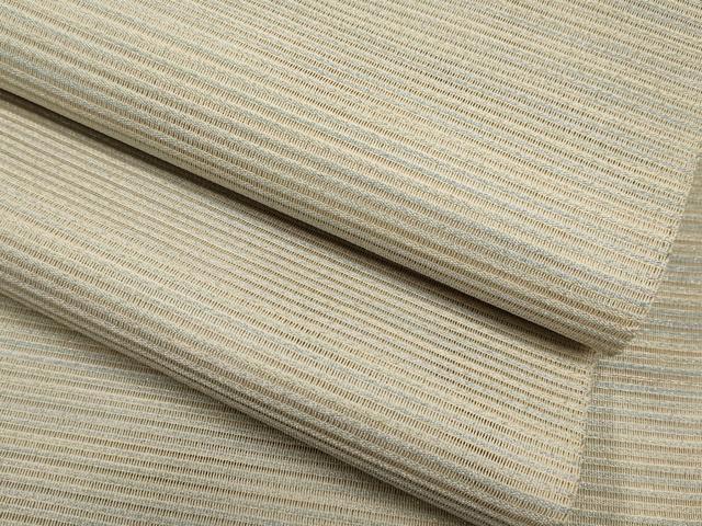平和屋着物＊夏物　八寸名古屋帯　絽綴れ　横縞　銀糸　正絹　逸品　CABJ5654tx