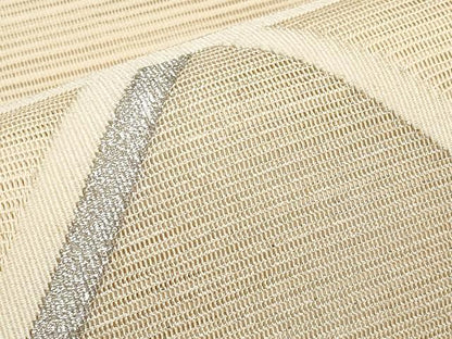 平和屋着物＊夏物　八寸名古屋帯　絽綴れ　抽象文　銀糸　正絹　逸品　CABJ5655tx