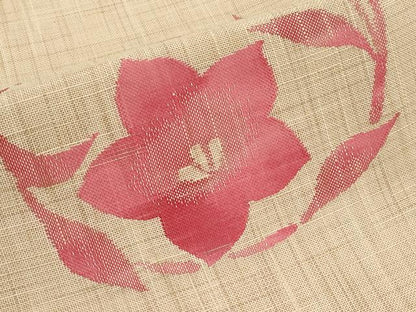 平和屋着物＊夏物　八寸名古屋帯　花丸文　正絹　逸品　CABJ5659tx