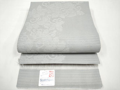 平和屋着物＊夏物　八寸名古屋帯　絽綴れ　唐草文　潤色　反端付き　正絹　逸品　CABJ5660tx