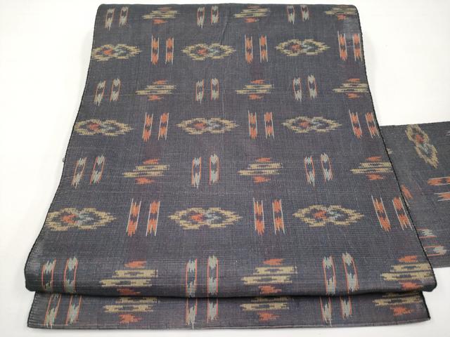 平和屋着物＊夏物　八寸名古屋帯　抽象文　正絹　逸品　CABJ5662tx