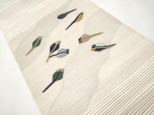 平和屋着物＊夏物　八寸名古屋帯　絽綴れ　おたまじゃくし　正絹　逸品　CABJ5667tx